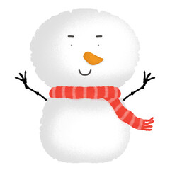 snowman with scarf