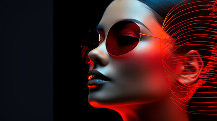 A Mysterious Woman With Piercing Red Eyes