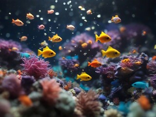 Naklejka premium coral reef in aquarium