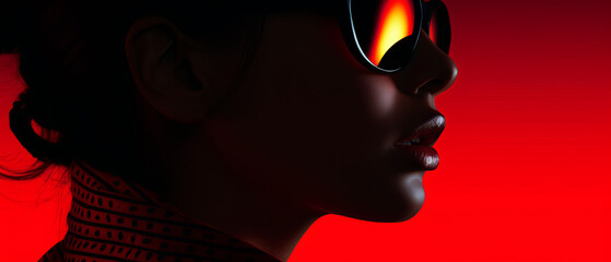 Woman in Stylish Sunglasses