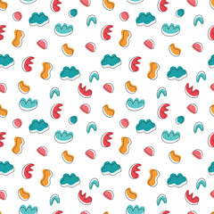 Colorful abstract seamless pattern on a white background