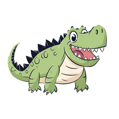 Fototapeta premium Crocodile on a white background