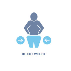 reduce weight concept line icon. Simple element illustration. reduce weight concept outline symbol design.