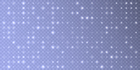 Abstract digital background with shimmering effect on a transparent background. Light flashing dots. Digital projection style background.