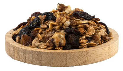 dried nuts and fruits with honey