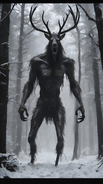 Creepy myth fantasy buck horror monster creature 