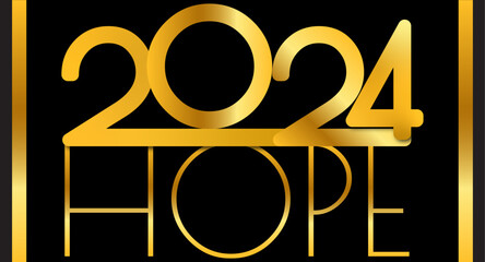 2024 typography design, New Year 2024 