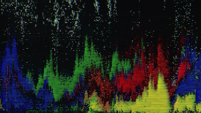 Glitch noise static television VFX. Visual video effects stripes background, CRT tv screen no signal glitch effect