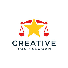 law firm logo design with pillars and scales