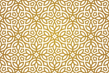 Foto op Plexiglas Seamless arabic pattern background. Arabian style Islamic ornamental Vector illustration © SyedaJakeaBegum