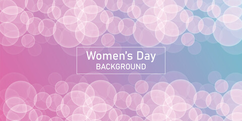 International Women's day background with bokeh lights