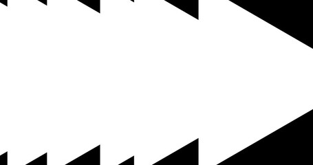 Pack of Black and white Arrow Transition pulse like straight smooth animation. Right-left visual transfer follow monochromatic geometric illusion transition stock motion graphic.