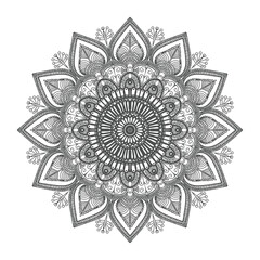 Vector luxury mandala template background and ornamental design for coloring page, greeting card, invitation, tattoo, floral mandala.



