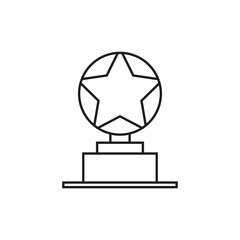 Championship trophy icon on white background. Educational, sports, trophy icon vector.