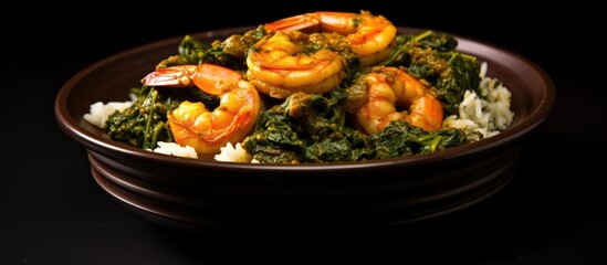 Egyptian shrimp and Molokhia - an untranslatable Arabic recipe.