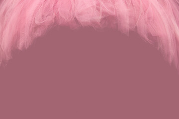 Pink chiffon border