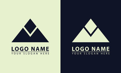 Mountain adventurer icon logo. Mountain adventurer flat design vector icon logo.