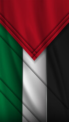 Artistic Palestine country flag in circular shape background