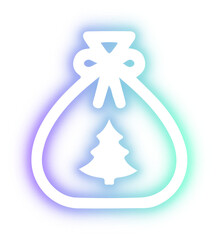 Fototapeta premium Set of Christmas neon