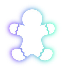 Set of Christmas neon