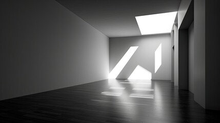 Modern Interior Design with Light and Shadows Play