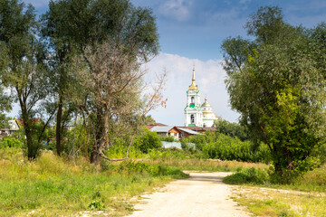 Yelabuga, Republic of Tatarstan, Russia. October 1, 2021. Stone Cathedral of the Intercession of...