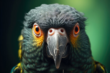 Dark Intentions: Piercing Parrot Eyes