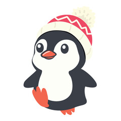Cute penguin character cartoon animal