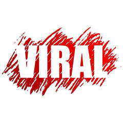 red viral stamp  - obrazy, fototapety, plakaty