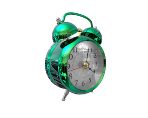Alarm clock isolated on transparent background. 3d rendering - illustration