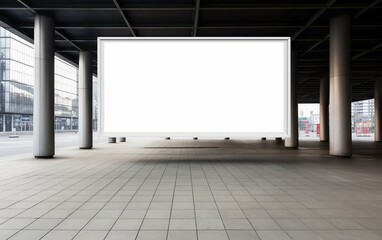 Blank digital signage screen in a publi