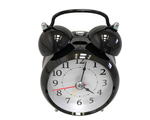 Alarm clock isolated on transparent background. 3d rendering - illustration