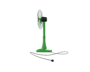 Fan isolated on transparent background. 3d rendering - illustration