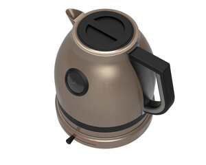 Kettle isolated on transparent background. 3d rendering - illustration