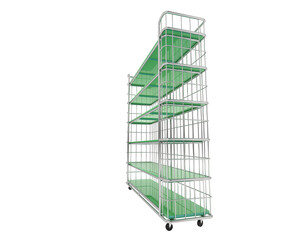 Shelves isolated on transparent background. 3d rendering - illustration