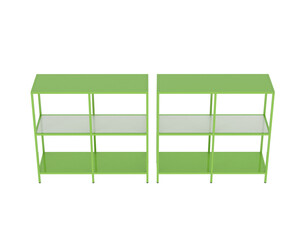 Shelves isolated on transparent background. 3d rendering - illustration