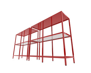 Shelves isolated on transparent background. 3d rendering - illustration