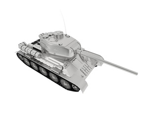 Tank isolated on transparent background. 3d rendering - illustration