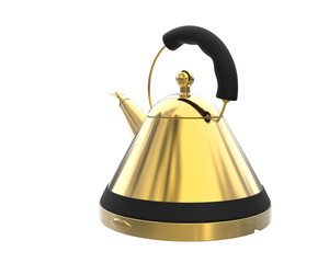 Teapot isolated on transparent background. 3d rendering - illustration