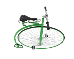 Retro bike isolated on transparent background. 3d rendering - illustration © Elscar Studios