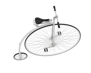 Retro bike isolated on transparent background. 3d rendering - illustration © Elscar Studios