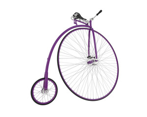 Retro bike isolated on transparent background. 3d rendering - illustration © Elscar Studios