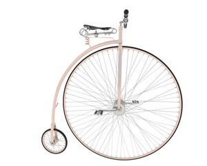 Retro bike isolated on transparent background. 3d rendering - illustration © Elscar Studios