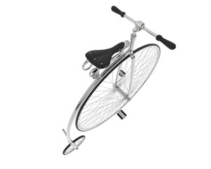 Retro bike isolated on transparent background. 3d rendering - illustration © Elscar Studios