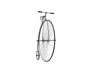Retro bike isolated on transparent background. 3d rendering - illustration © Elscar Studios