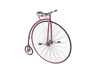 Retro bike isolated on transparent background. 3d rendering - illustration © Elscar Studios