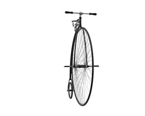 Retro bike isolated on transparent background. 3d rendering - illustration © Elscar Studios