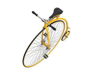 Retro bike isolated on transparent background. 3d rendering - illustration © Elscar Studios
