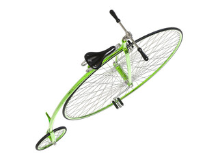 Retro bike isolated on transparent background. 3d rendering - illustration © Elscar Studios