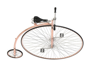 Retro bike isolated on transparent background. 3d rendering - illustration © Elscar Studios